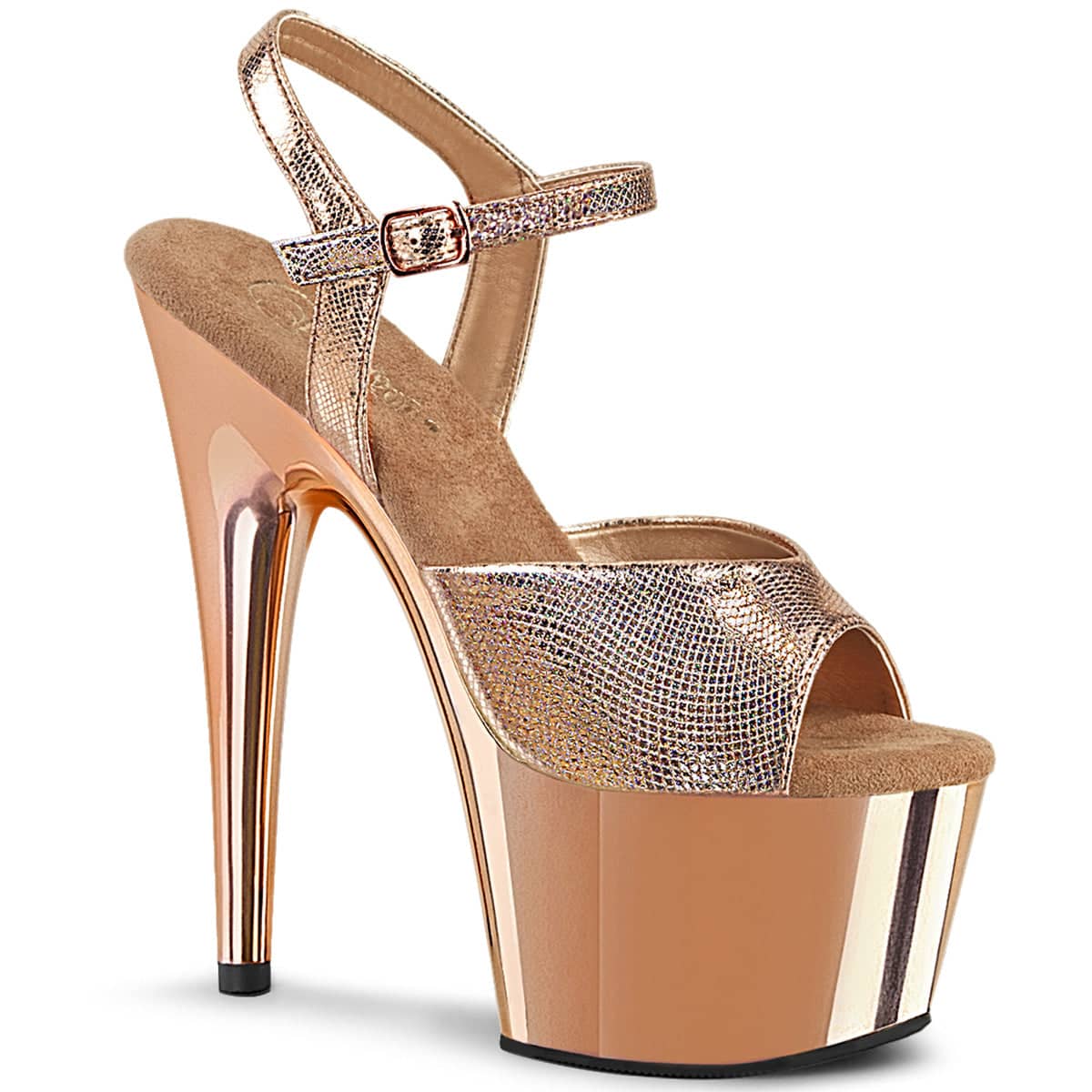 Rose gold hotsell heels with platform