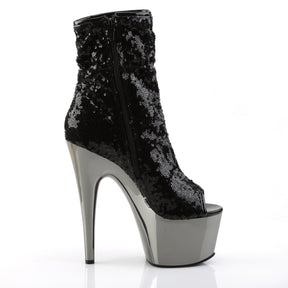 ADORE-1008SQ Calf High Peep Toe Boots Black Multi view 2