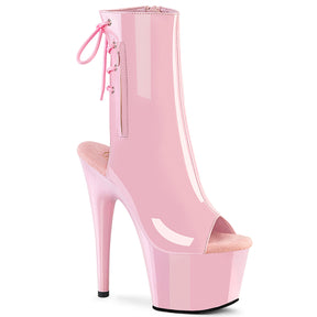 ADORE-1018 Baby Pink Peep Toe Ankle Boot