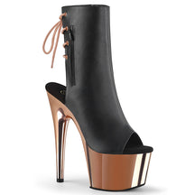 ADORE-1018 Leather Peep Toe Ankle Boots