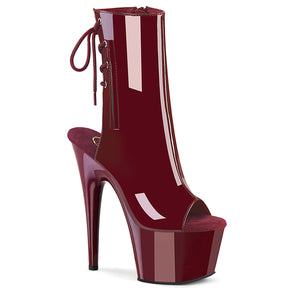 ADORE-1018 Burgundy Peep Toe Ankle Boot