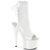 ADORE-1018 White Peep Toe Ankle Boot