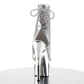 ADORE-1018DCS Rhinestone Silver Boots