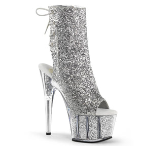 ADORE-1018G Glitter Peep Toe Boots