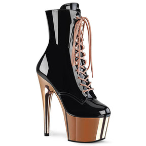 ADORE-1020 Black & Rose Gold Calf High Boots