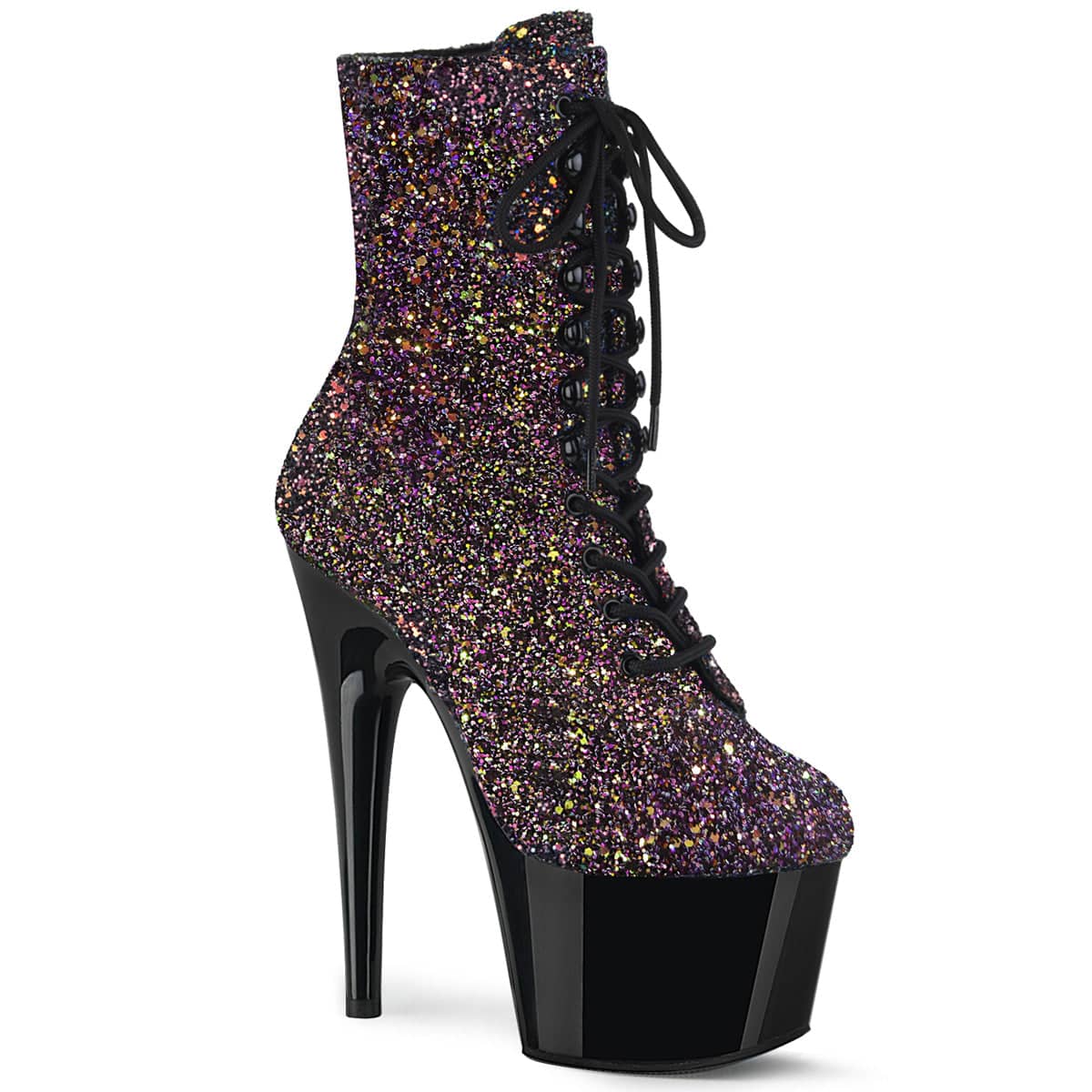 ADORE-1020LG Glitter Platform Ankle Boots