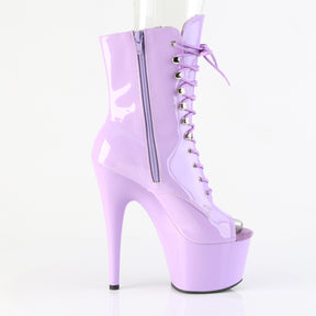 ADORE-1021 Lavender Peep Toe Platform Ankle Boots