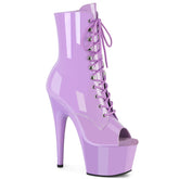 ADORE-1021 Lavender Peep Toe Platform Ankle Boots