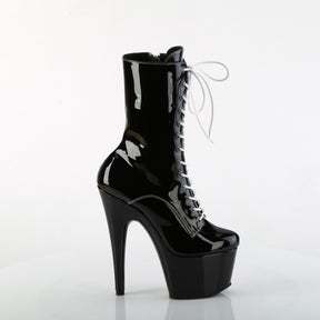 ADORE-1040TT Black & Red Calf High Boots Black & White Multi view 2