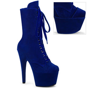 ADORE-1045VEL Velvet Lace-Up Ankle Boot