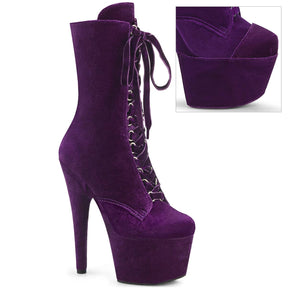 ADORE-1045VEL Velvet Lace-Up Ankle Boot