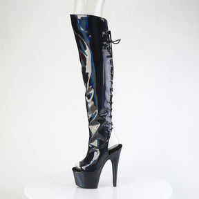 ADORE-3019HWR Open Toe Over-the-Knee Boots Black Multi view 4