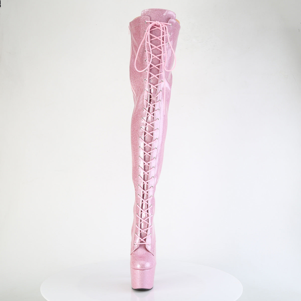 ADORE-3020GP Lace-Up Stretch Thigh Boot Pink Multi view 5