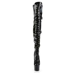 ADORE-3028 Black Thigh High Boots Black Multi view 5