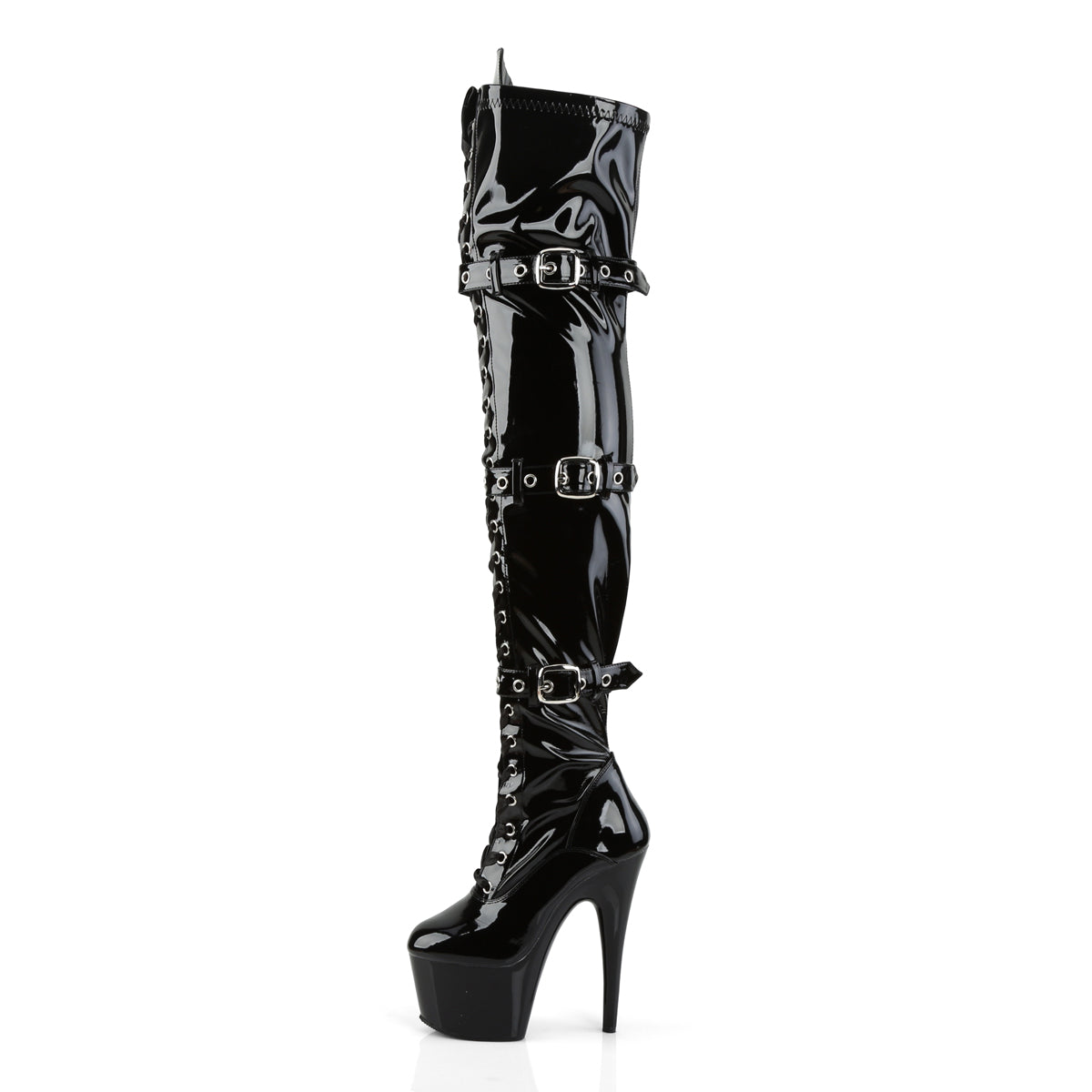 ADORE-3028 Black Thigh High Boots Black Multi view 4