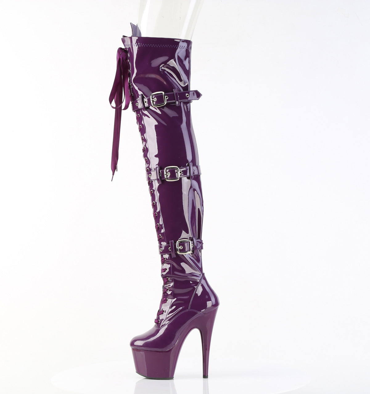 ADORE-3028 Black Thigh High Boots Purple Multi view 4