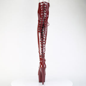 ADORE-3063 Thigh High Boots Burgundy Multi view 3