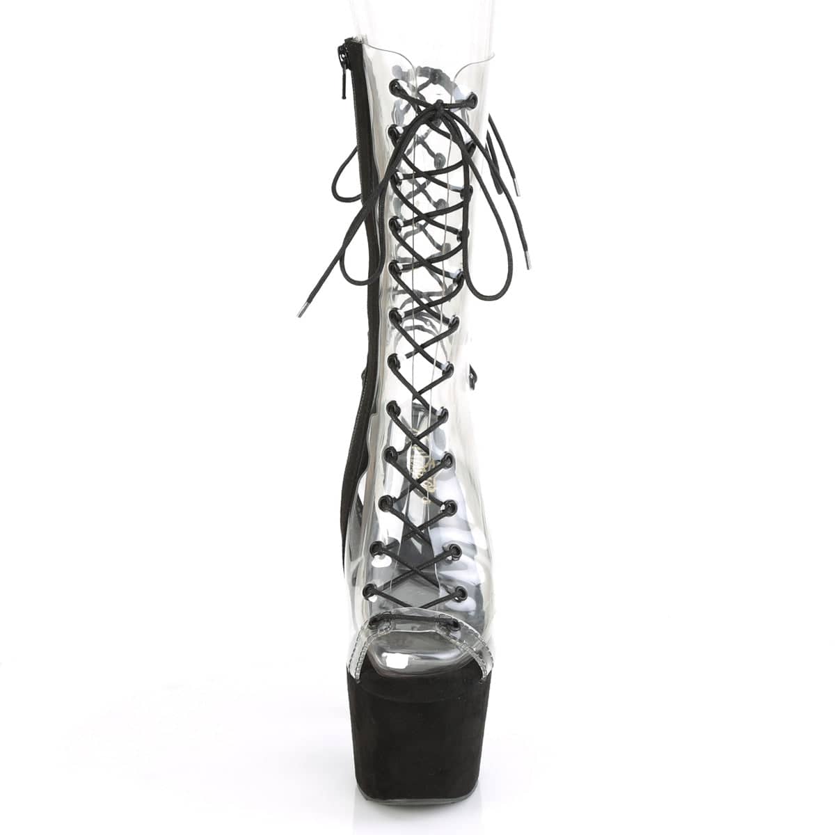 ADORE-700-60FS Black & Clear Calf High Boots