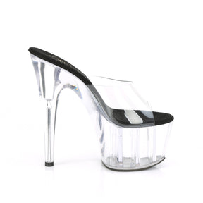 ADORE-701 Black & Clear Slide High Heel Clear Multi view 2