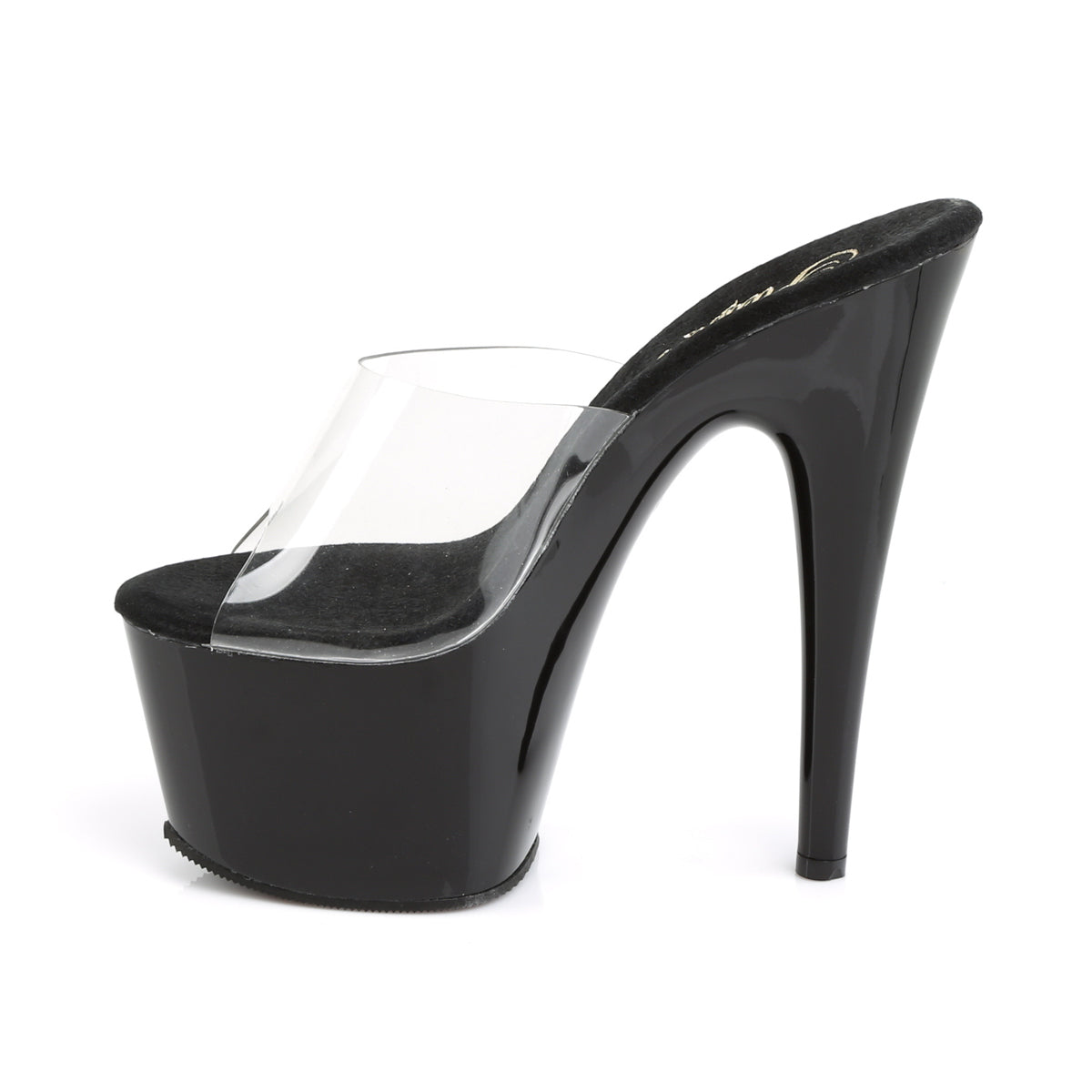 ADORE-701 Black & Clear Slide High Heel Black Multi view 4