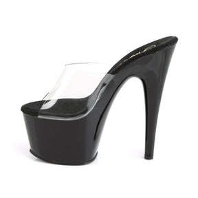 ADORE-701 Black & Clear Slide High Heel Black Multi view 4