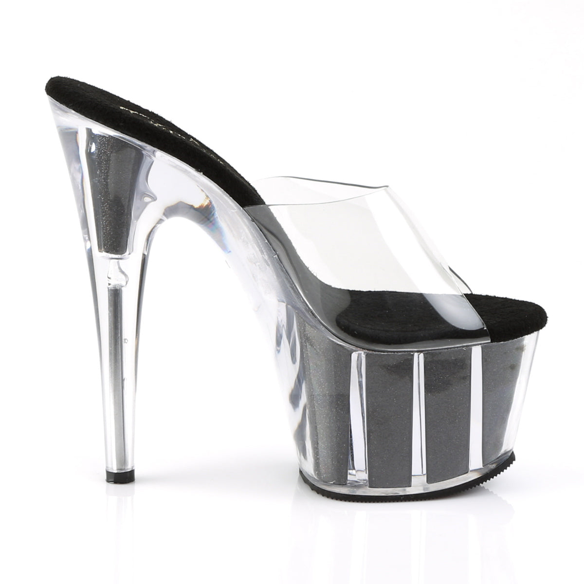 ADORE-701G Black & Clear Peep Toe High Heel Black & Clear Multi view 2