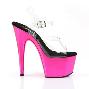 ADORE-708 Fuchsia Pink Metallic Platform Heels