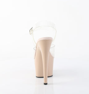 ADORE-708 Nude & Clear Platform Heels