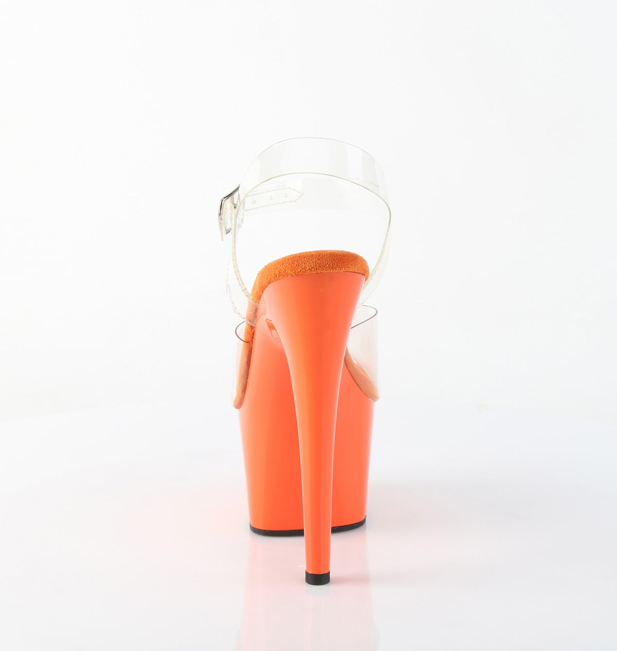 ADORE-708 Orange & Clear Platform Heels