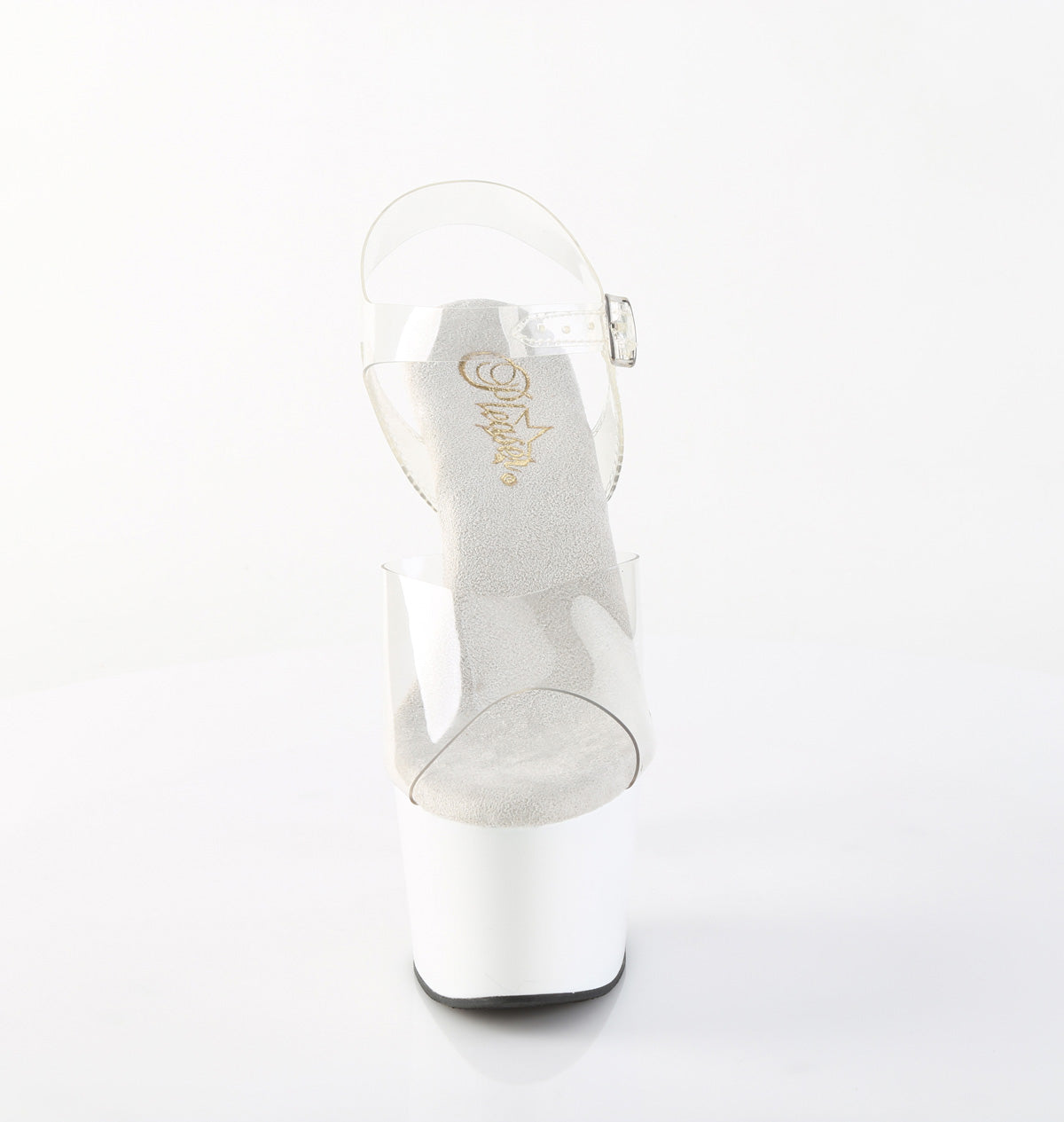 ADORE-708 White & Clear Platform Heels