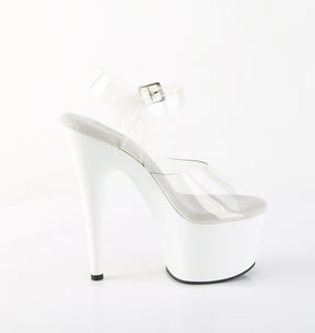 ADORE-708 White & Clear Platform Heels