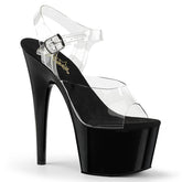 ADORE-708 Black & Clear Platform High Heels