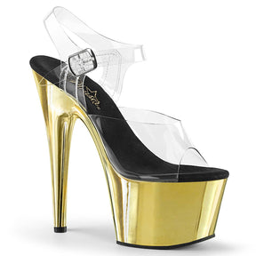 ADORE-708 Gold Metallic Platform Heels