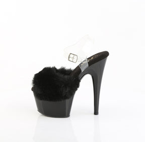 ADORE-708FUR Fur Platform Sandals Black Multi view 4