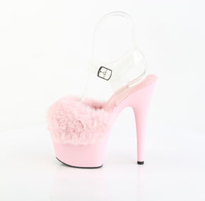 ADORE-708FUR Fur Platform Sandals Pink Multi view 4