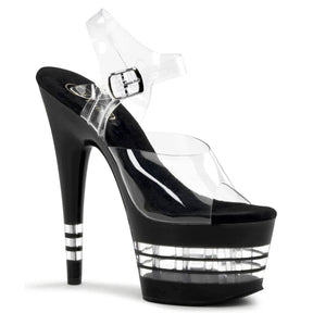 ADORE-708LN Black Ankle Peep Toe High Heel