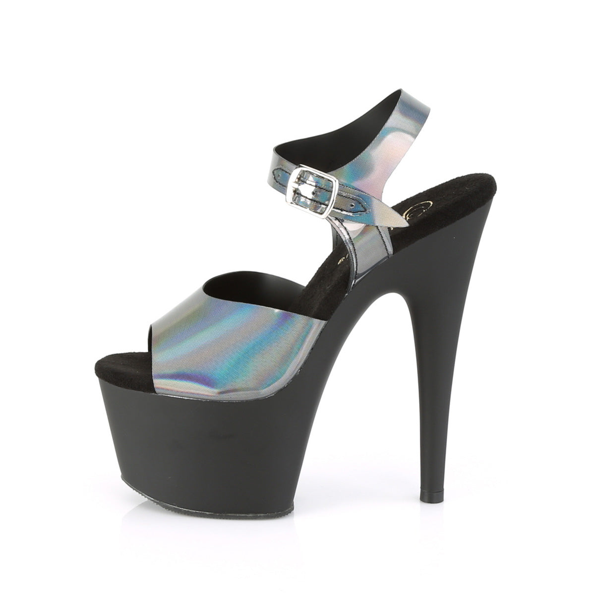 ADORE-708N-DT Black & Multi Colour Ankle Peep Toe High Heel Black & Multi Colour Multi view 4