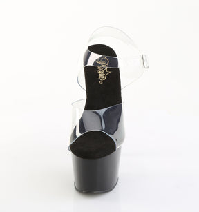 ADORE-708PREM Platform TPU Sandals Black & Clear Multi view 5