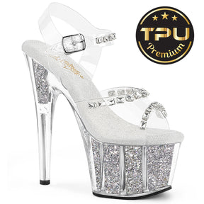 ADORE-708PREM-STNG Glitter TPU Platform Heels