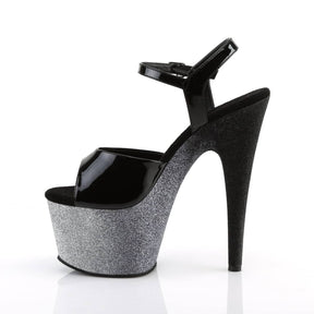 ADORE-709OMBRE Black & Orange Ankle Peep Toe High Heel