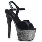 ADORE-709OMBRE Black & Orange Ankle Peep Toe High Heel