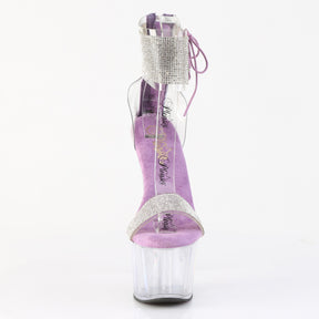 ADORE-727RS Ankle Sandal High Heel Clear & Purple Multi view 5