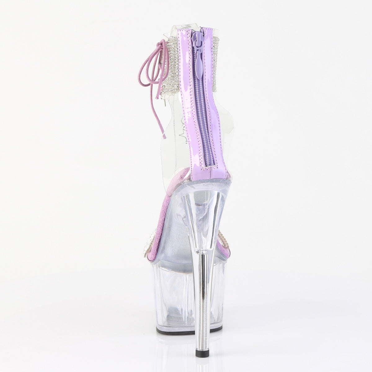 ADORE-727RS Ankle Sandal High Heel Clear & Purple Multi view 3