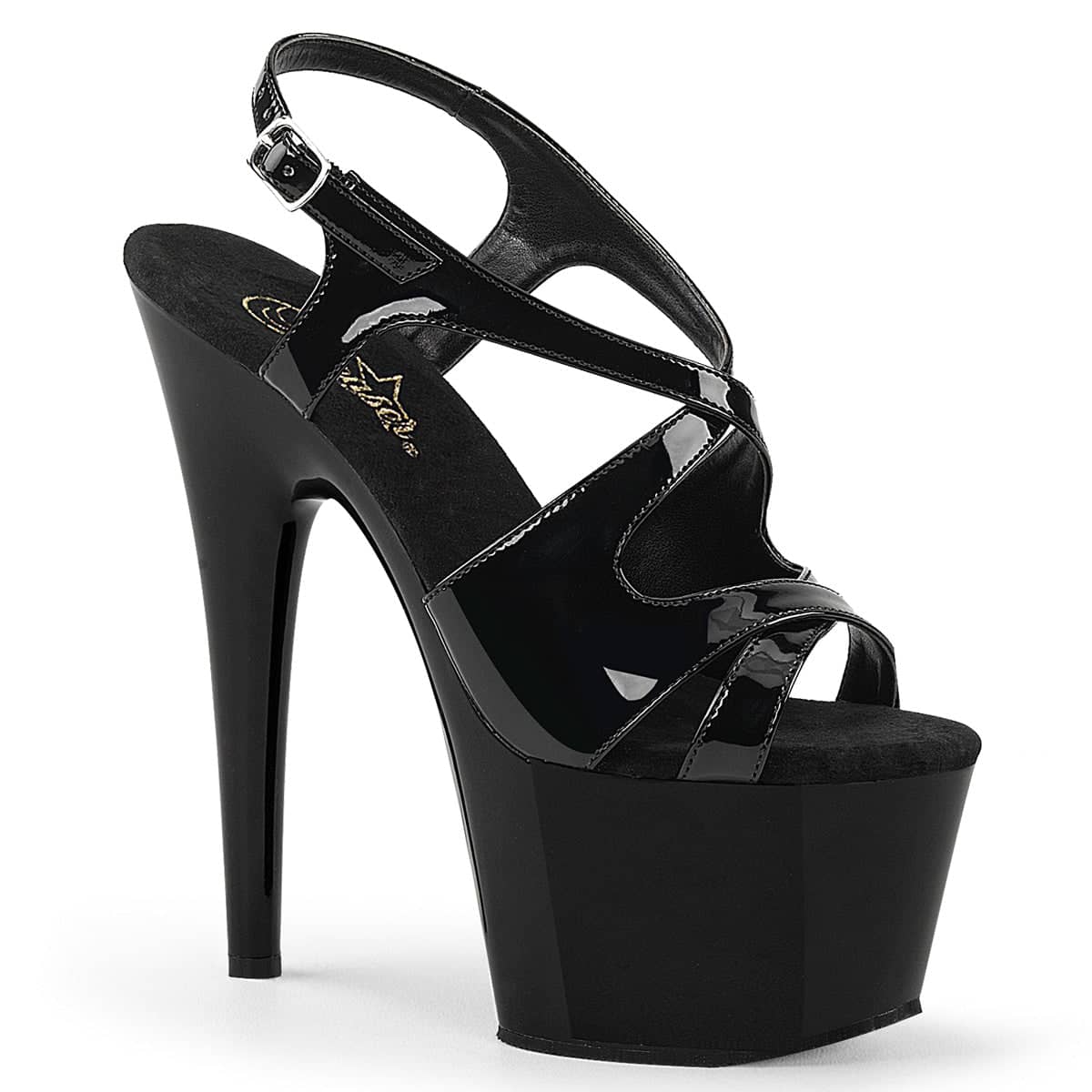 ADORE-730 Black Ankle Sandal High Heel