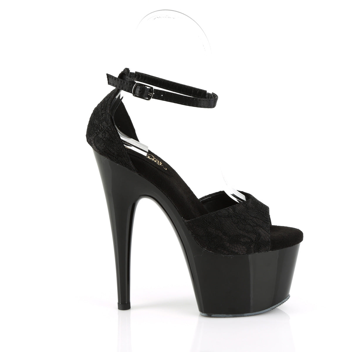 ADORE-768 Black Satin Sandal High Heel Black Multi view 2