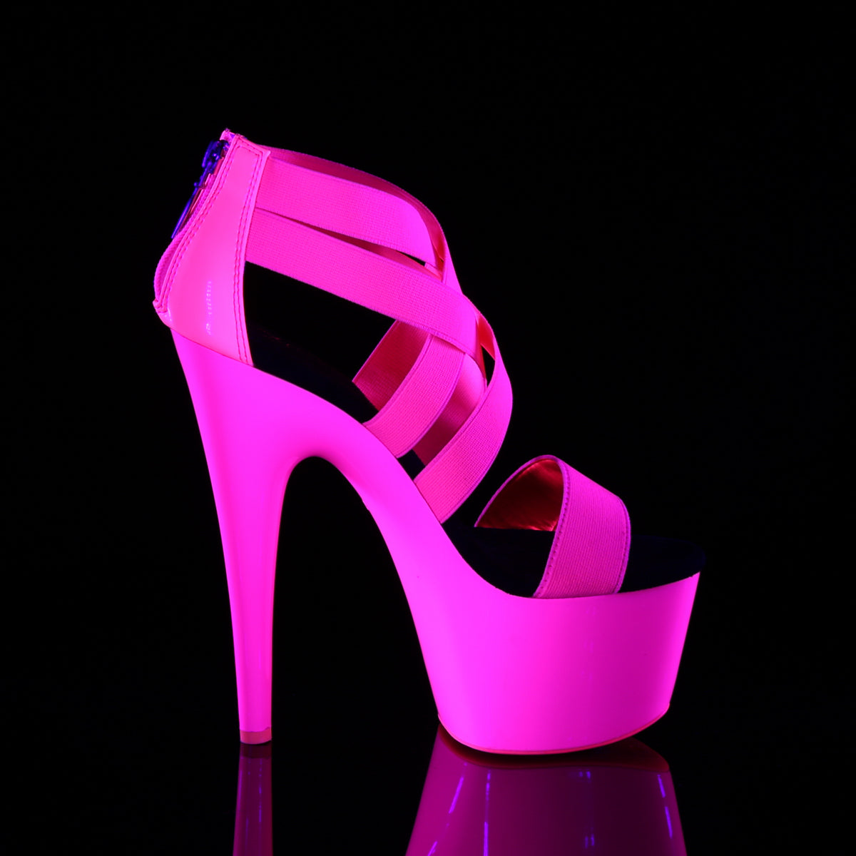 ADORE-769UV Hot Pink Patent Sandal High Heel Pink Multi view 2