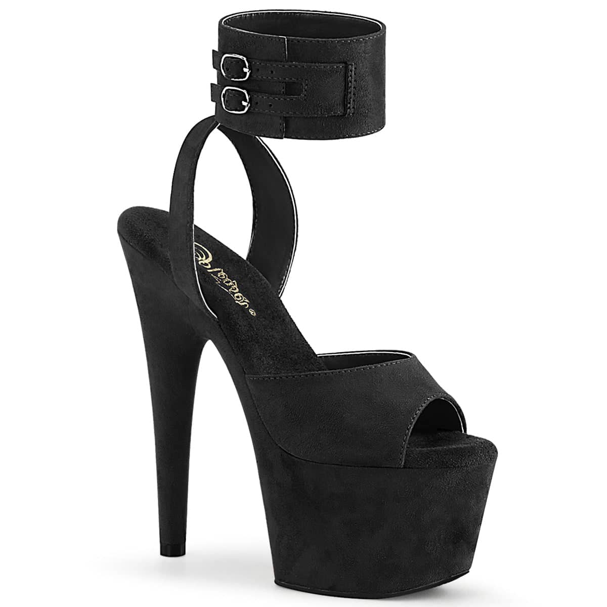 ADORE-791FS Black Ankle Peep Toe High Heel