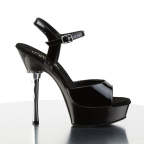 ALLURE-609 Black & Clear Patent Peep Toe High Heel Black Multi view 2