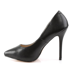 AMUSE-20 Black Leather Stilettos