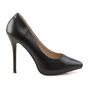 AMUSE-20 Black Leather Stilettos